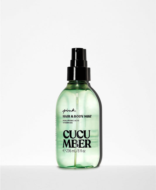 🥒 Cucumber Hair & Body Mist – PINK (236 ml)