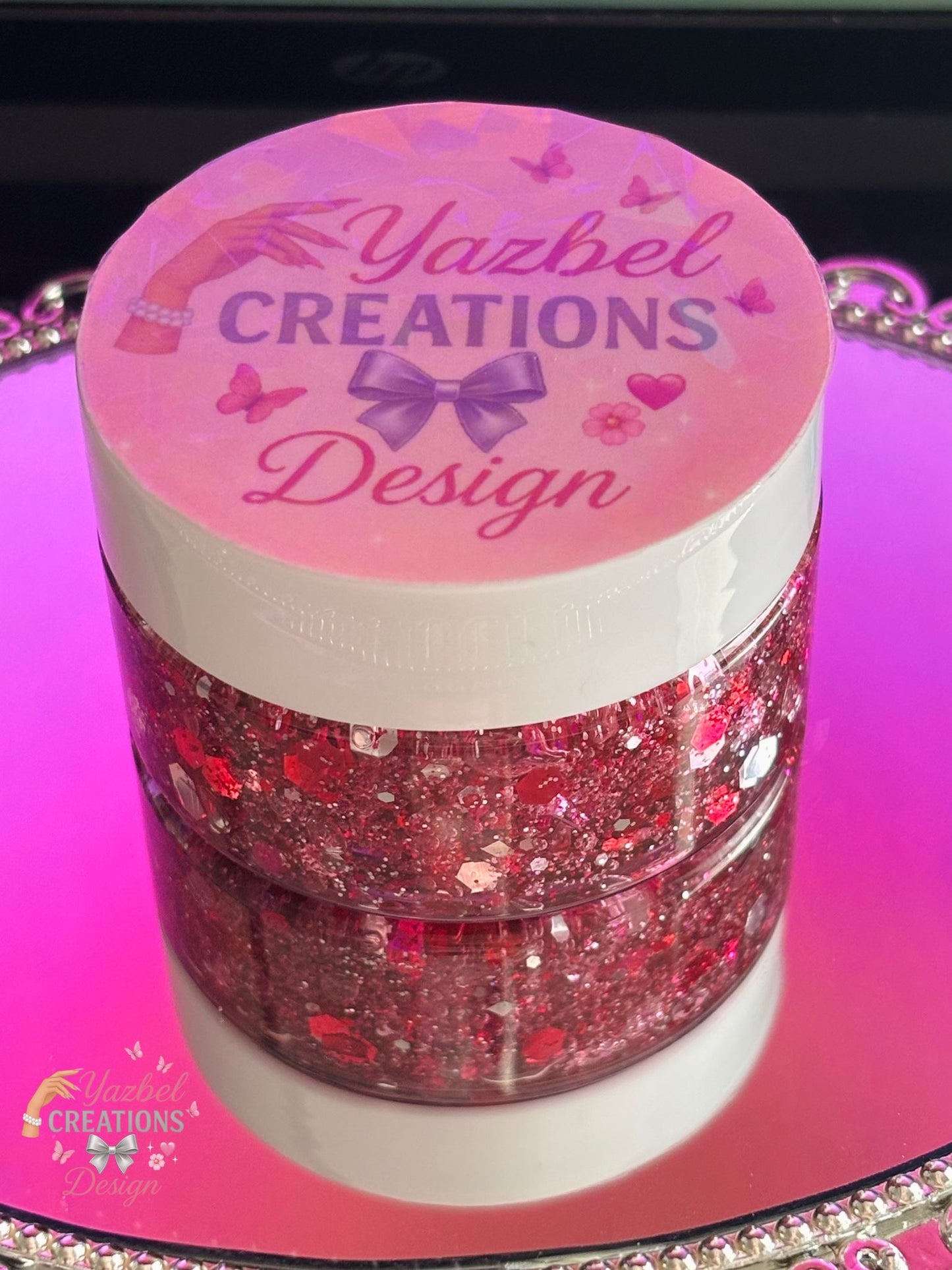 ❤️ Glitter Gel Ruby Glam (1 oz) – Yazbel Creations & Design