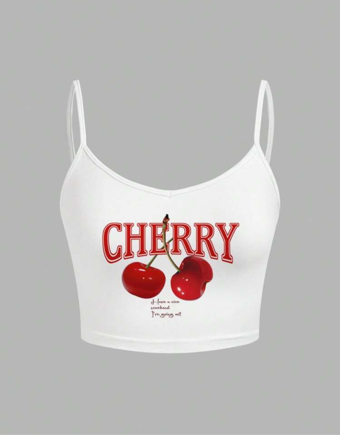 Top Blanco “CHERRY” – Estilo Coquette Retro