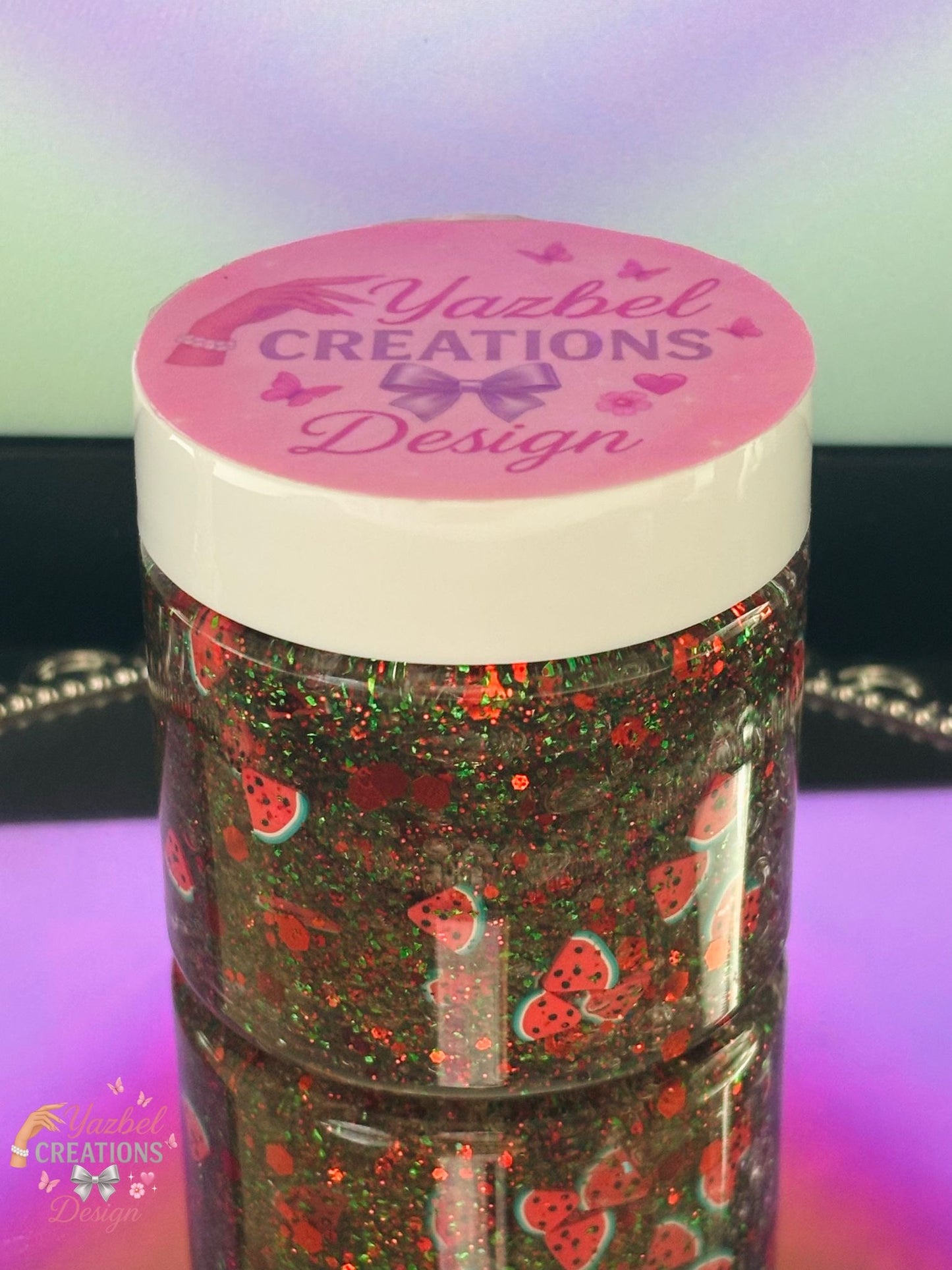 🍉 Glitter Gel SandĂa – Yazbel Creations & Design (2 oz)