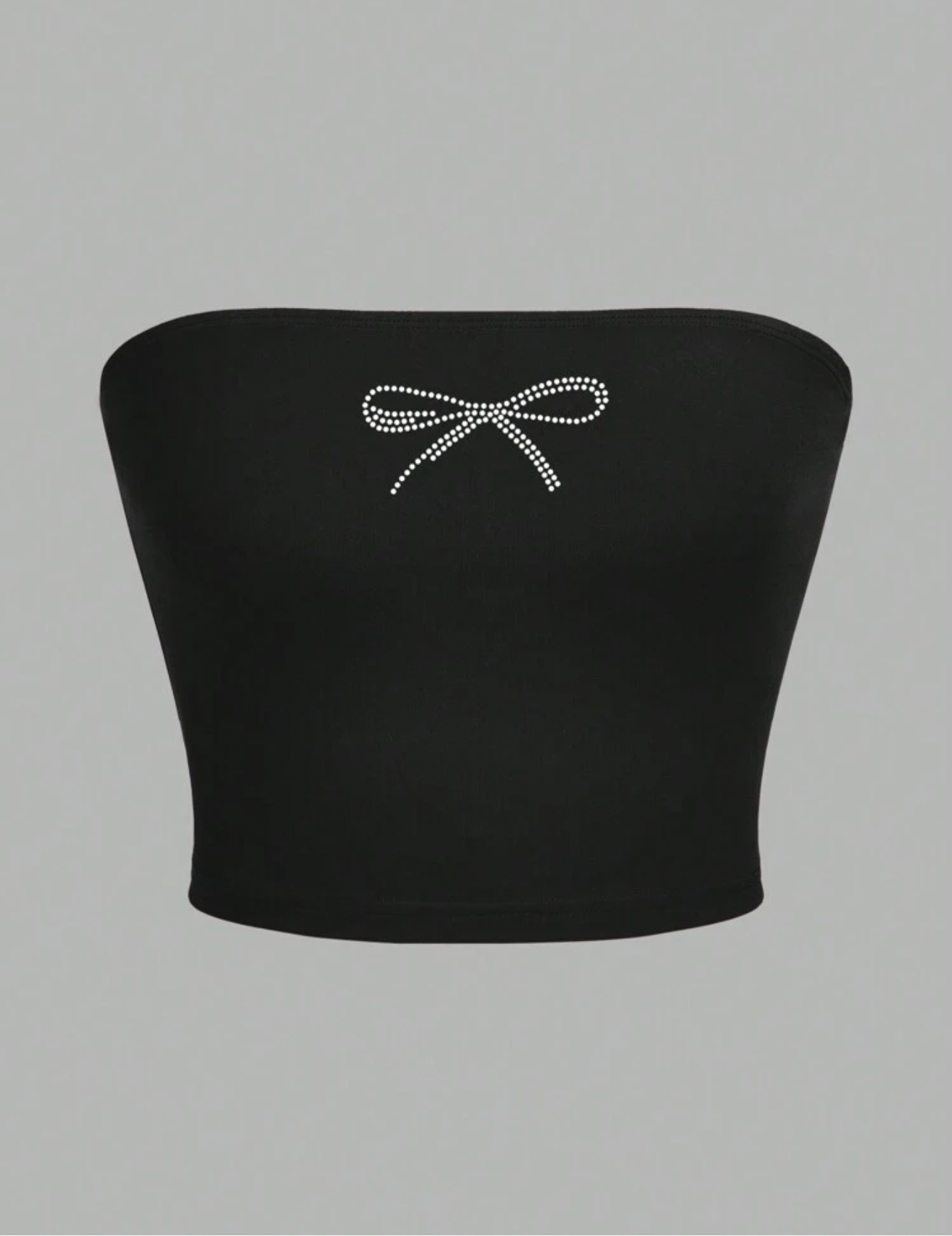 Coquette Bow – Bandeau Negro con Lazo