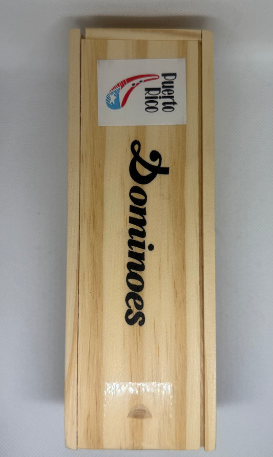🎲 Juego de Dominó en Caja de Madera – Edición Puerto Rico 🇵🇷