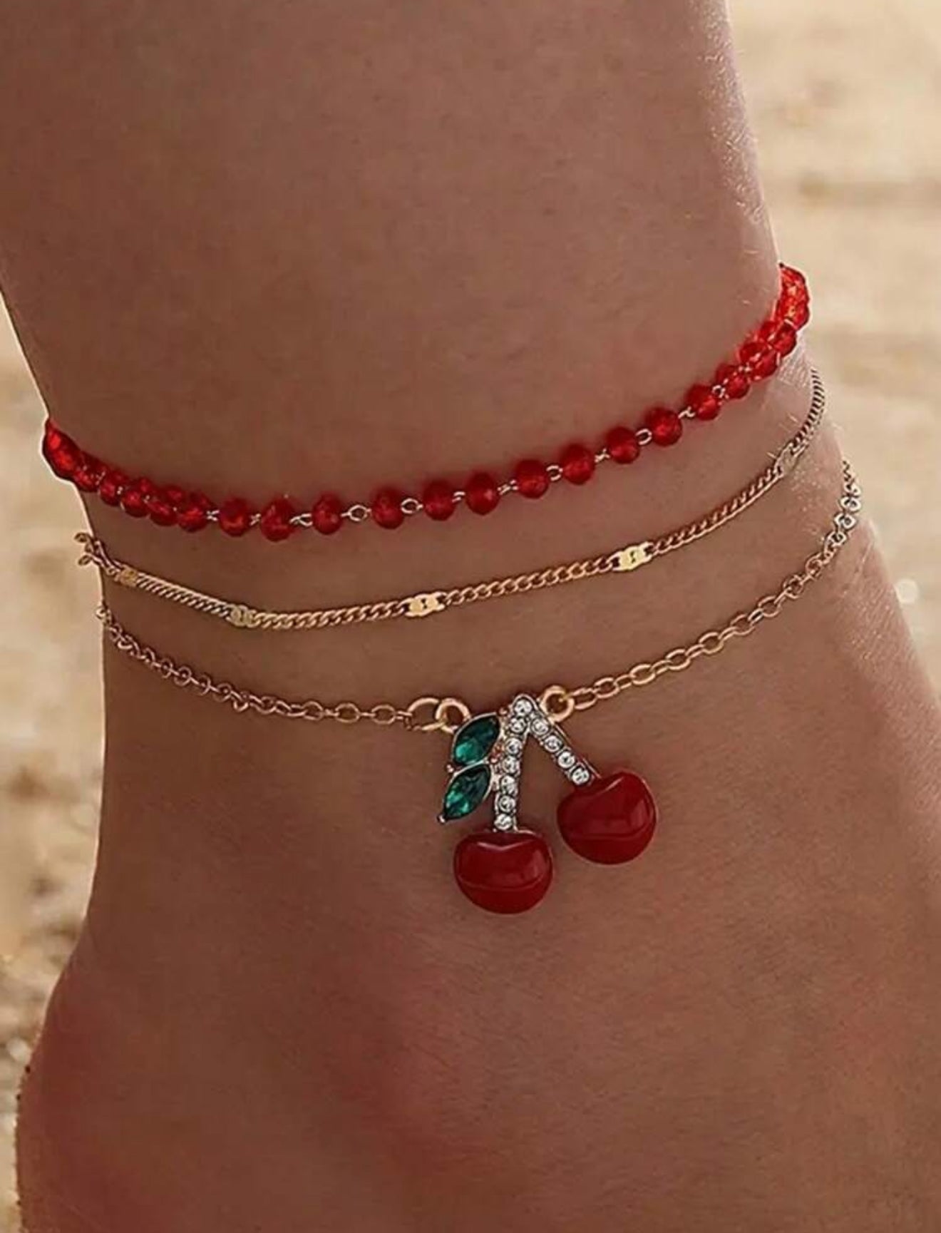 Tobillera Cherry Vibes π