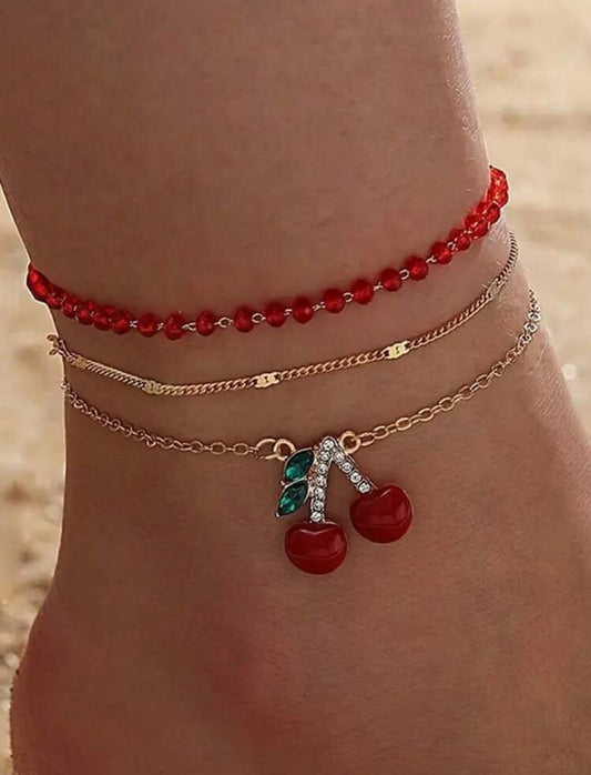 Tobillera Cherry Vibes 🍒