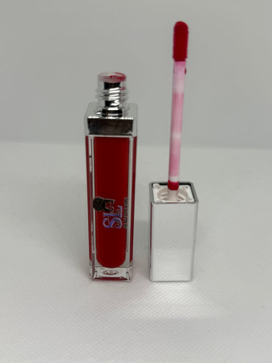 💋 Luscious Red – Lip Gloss con Luz y Espejo